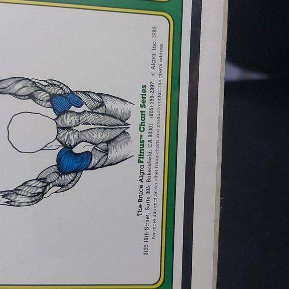 1985 Vintage Bruce Algra Shoulder Workout Fitness Chart Series 16" x 11". - Picture 2 of 7
